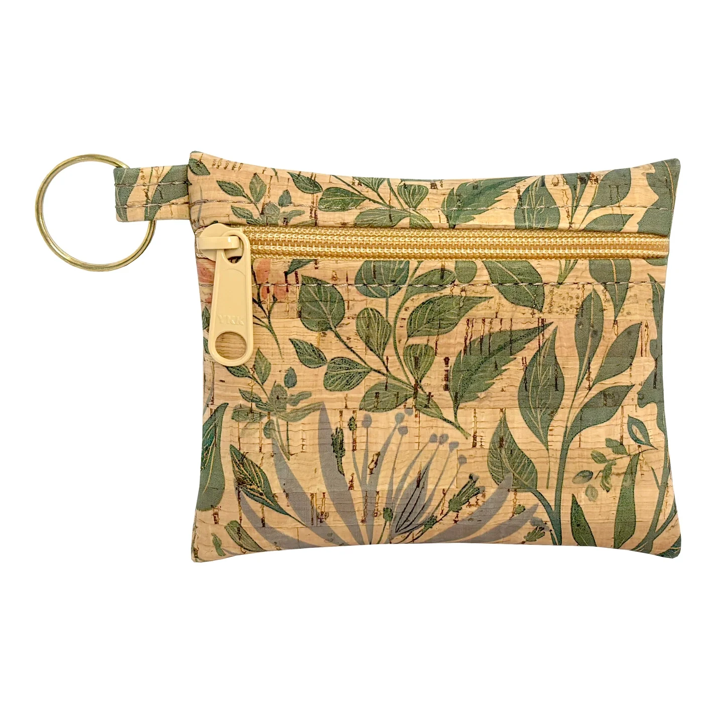 Botanical Cork Zipper Pouch