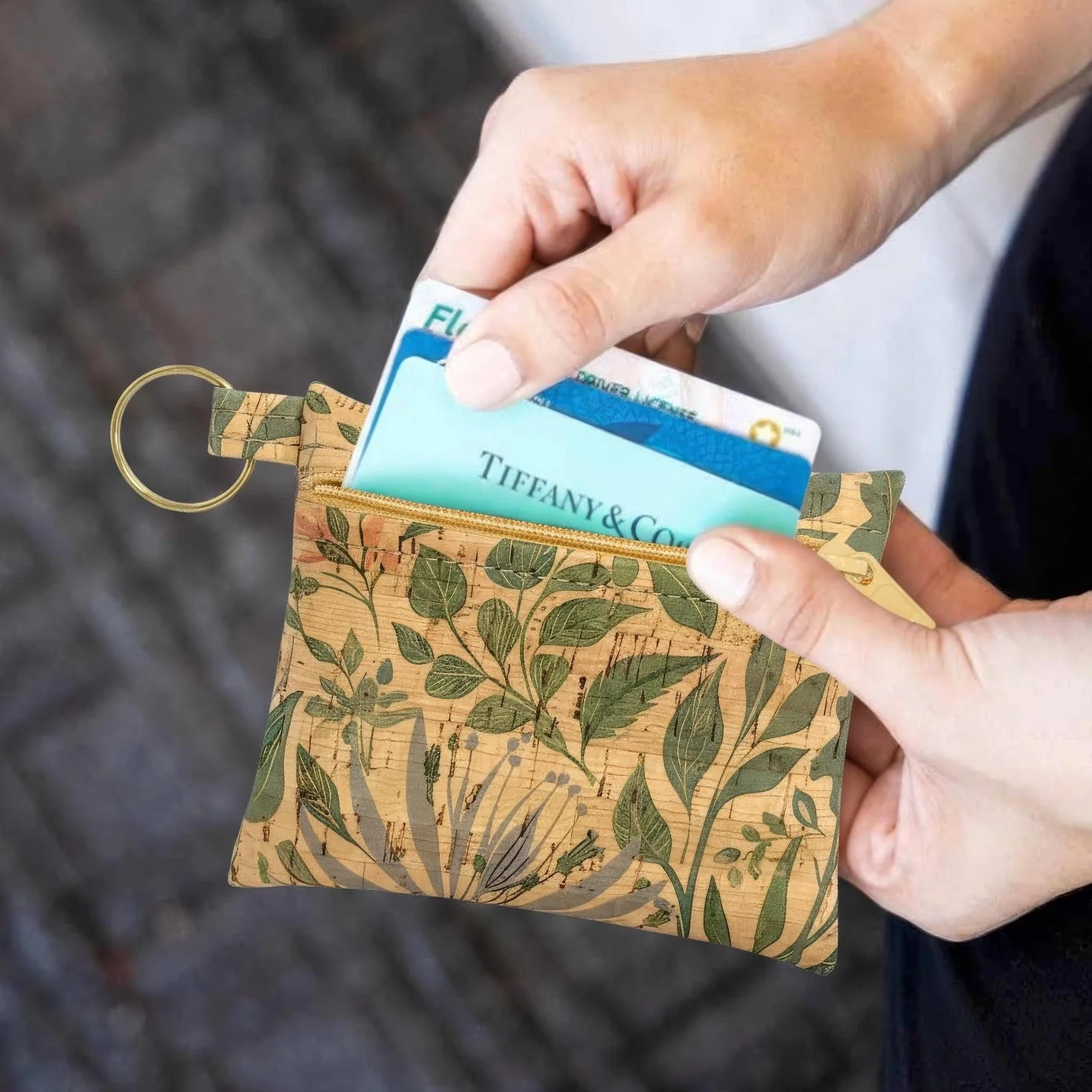 Botanical Cork Zipper Pouch - Image 2