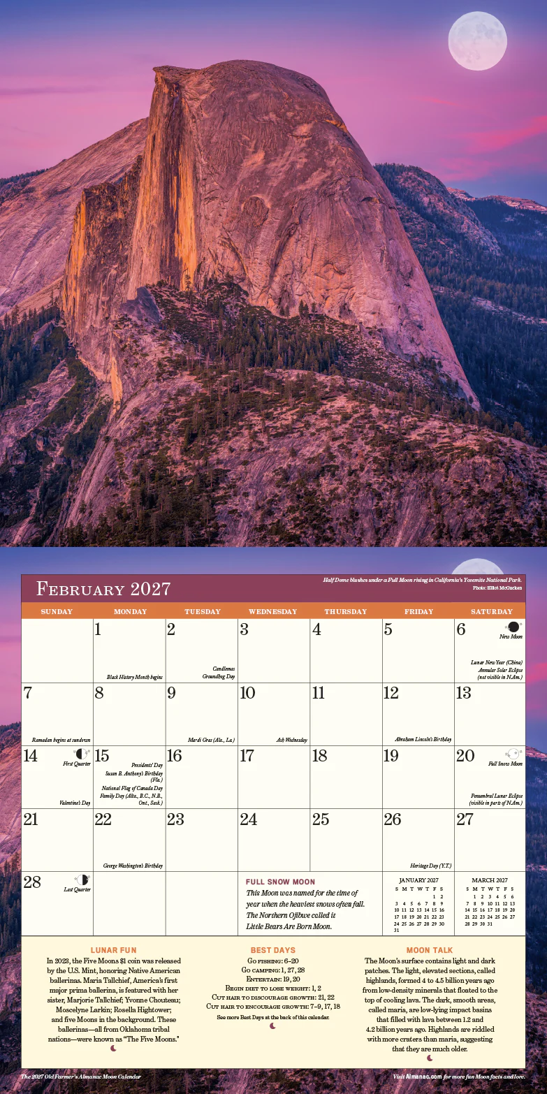 2027 Moon Wall Calendar - Image 5