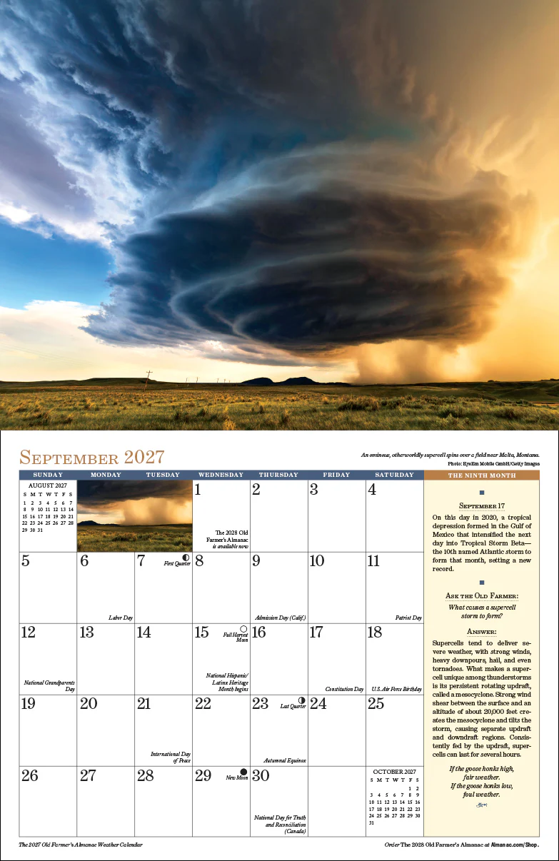 2027 Weather Wall Calendar - Image 5