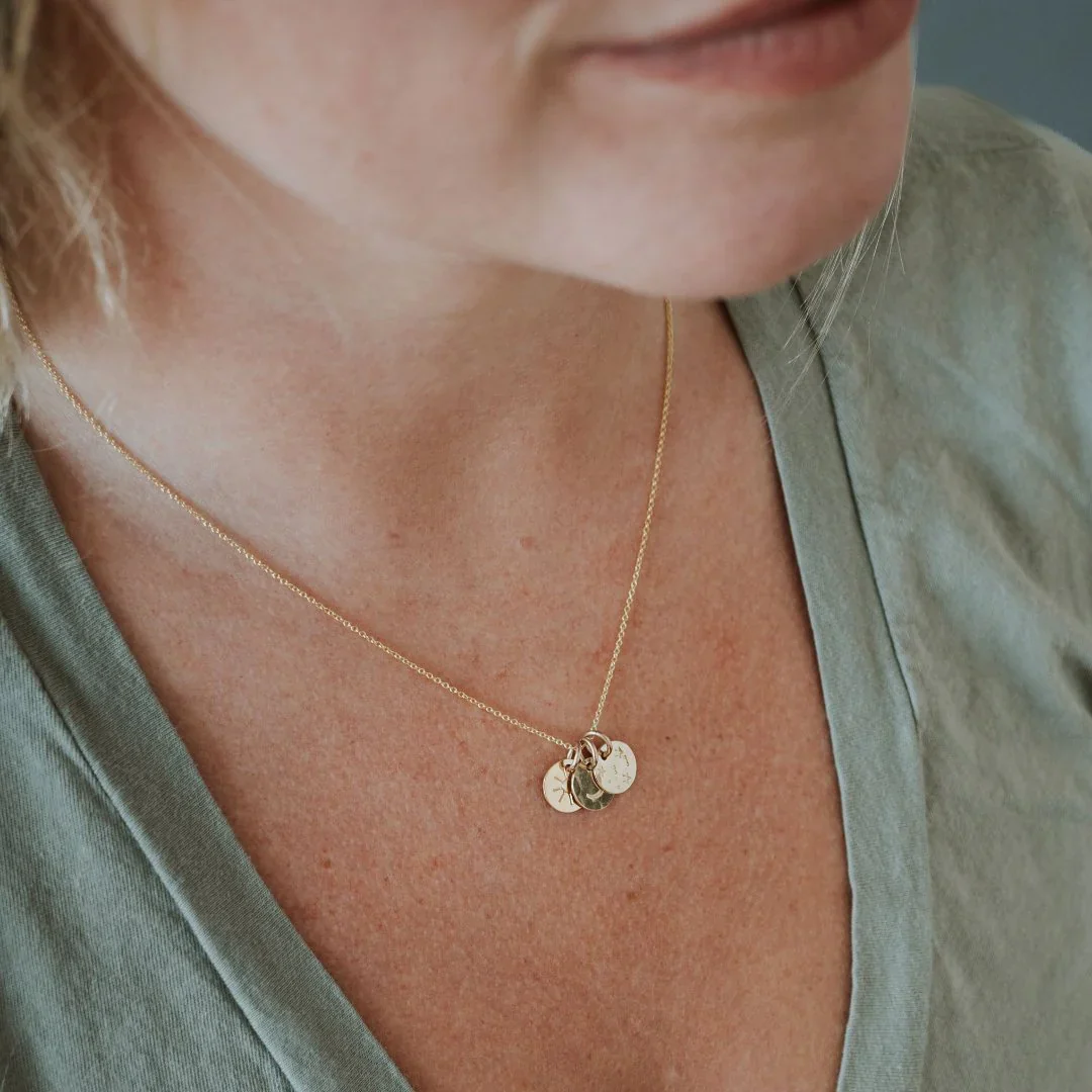 E.E. Cummings Sun Moon & Stars Necklace - Silver or Gold - Image 5
