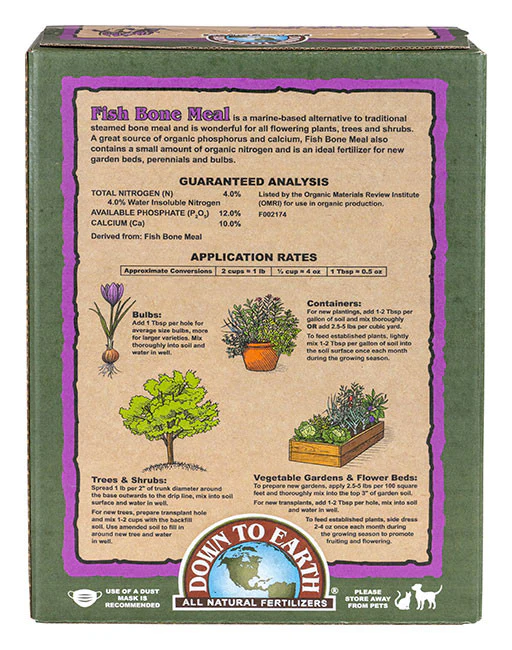 Fish Bone Meal 4-12-0 Fertilizer 5lb - Image 2