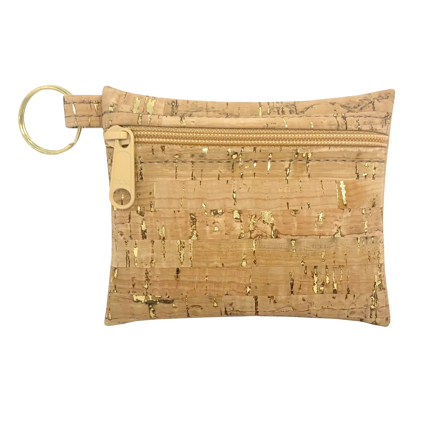 Gold Fleck Cork Zipper Pouch