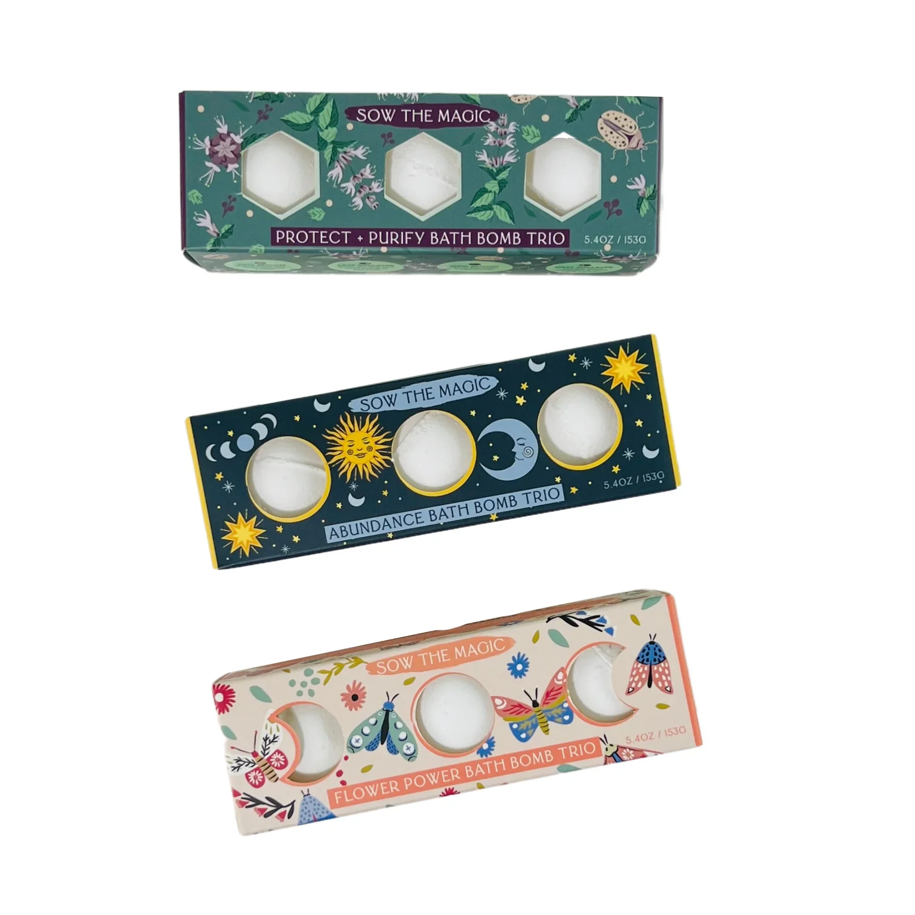 Moon Phase Flower Power Bath Bomb Trio - Image 7