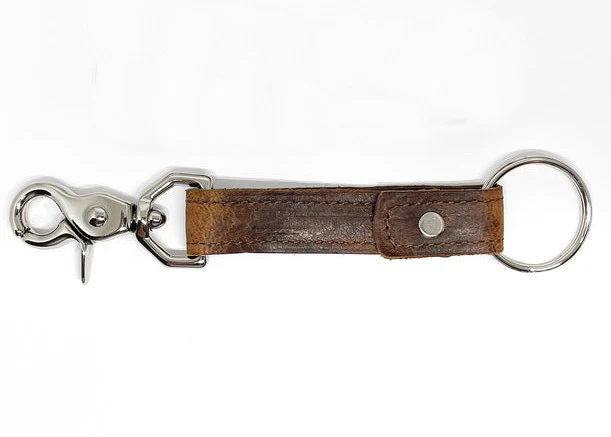 Moose Leather Keychain with Latch