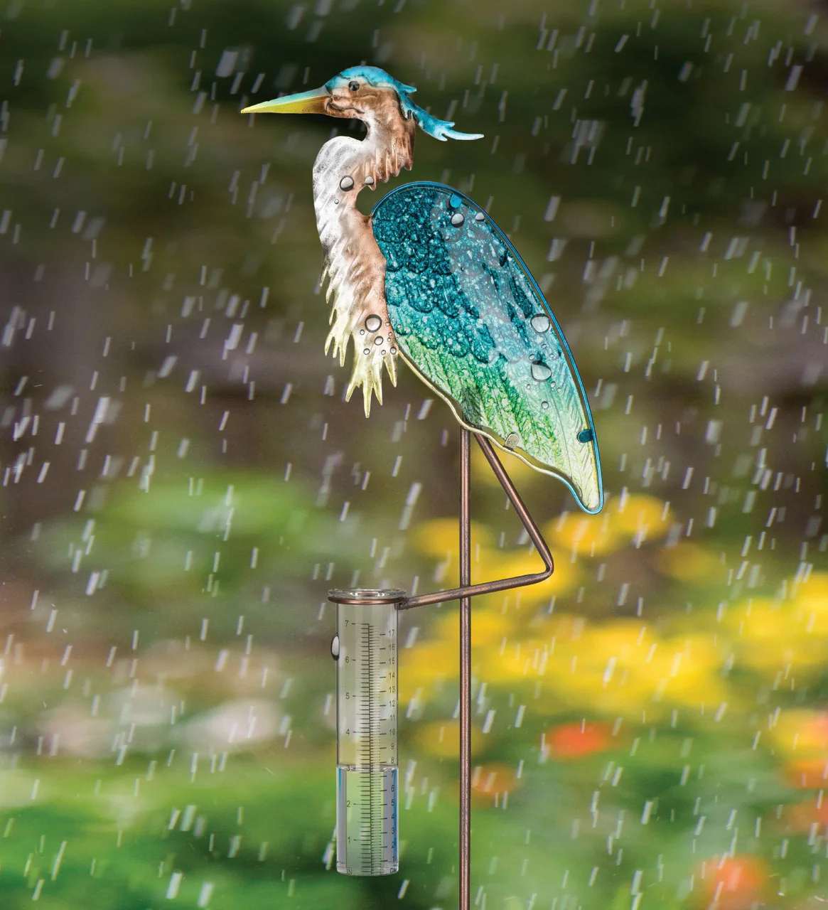 Rain Gauge Stake - Heron
