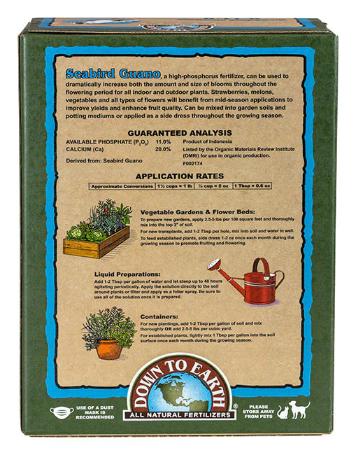 Seabird Guano 0-11-0 Fertilizer 5lb - Image 2