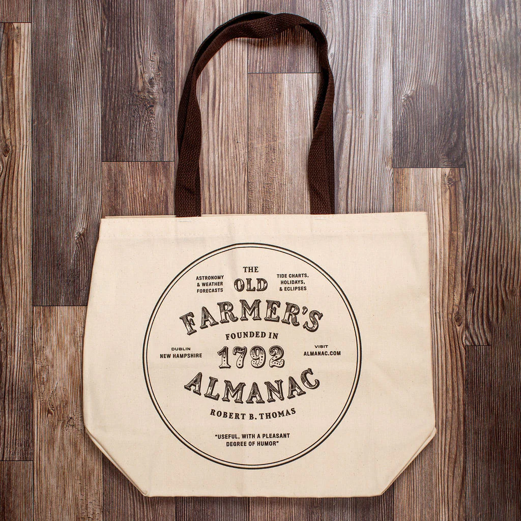 Almanac Logo Support Your Local Farmers Canvas Tote - Image 4