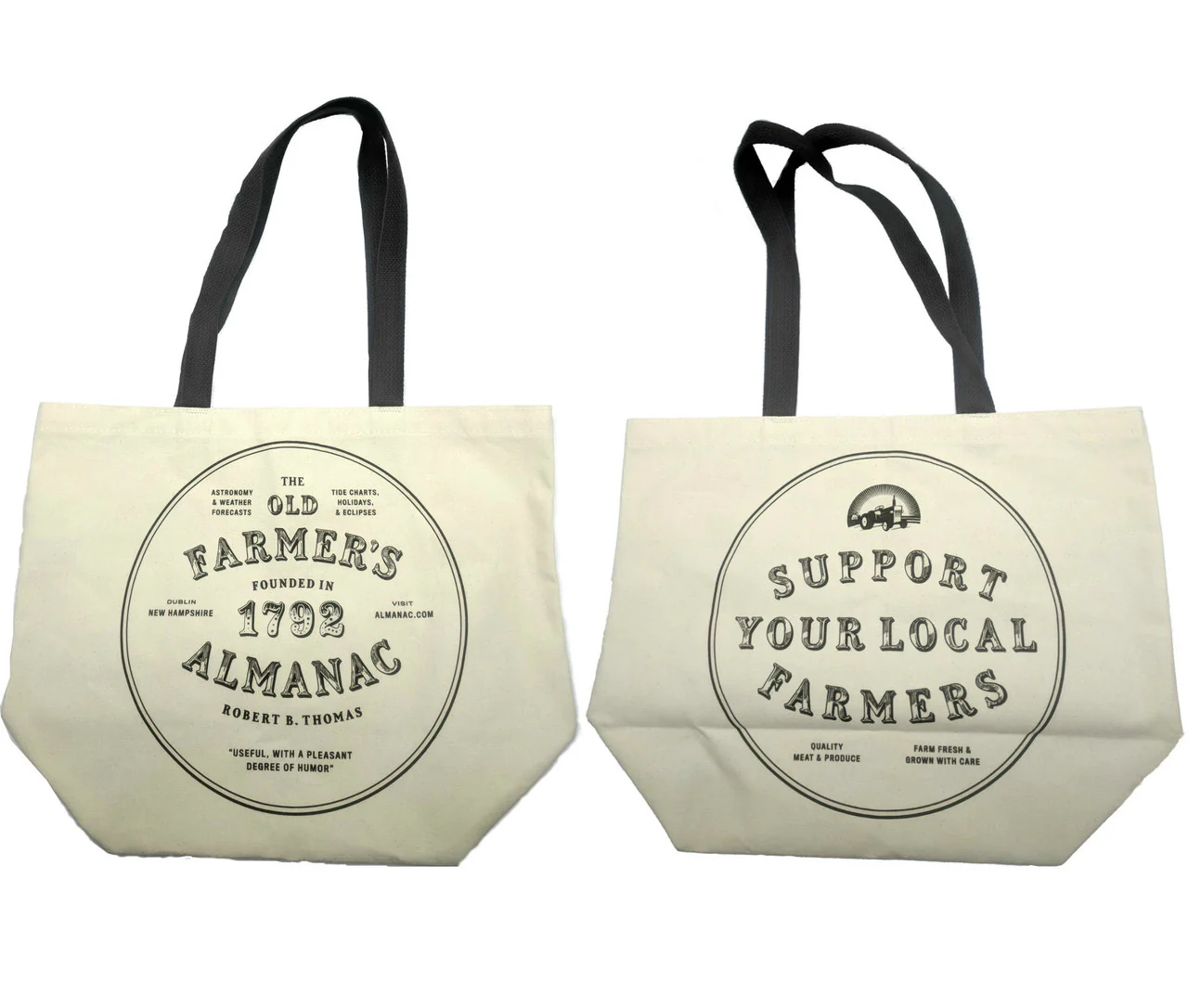 Almanac Logo Support Your Local Farmers Canvas Tote - Image 7